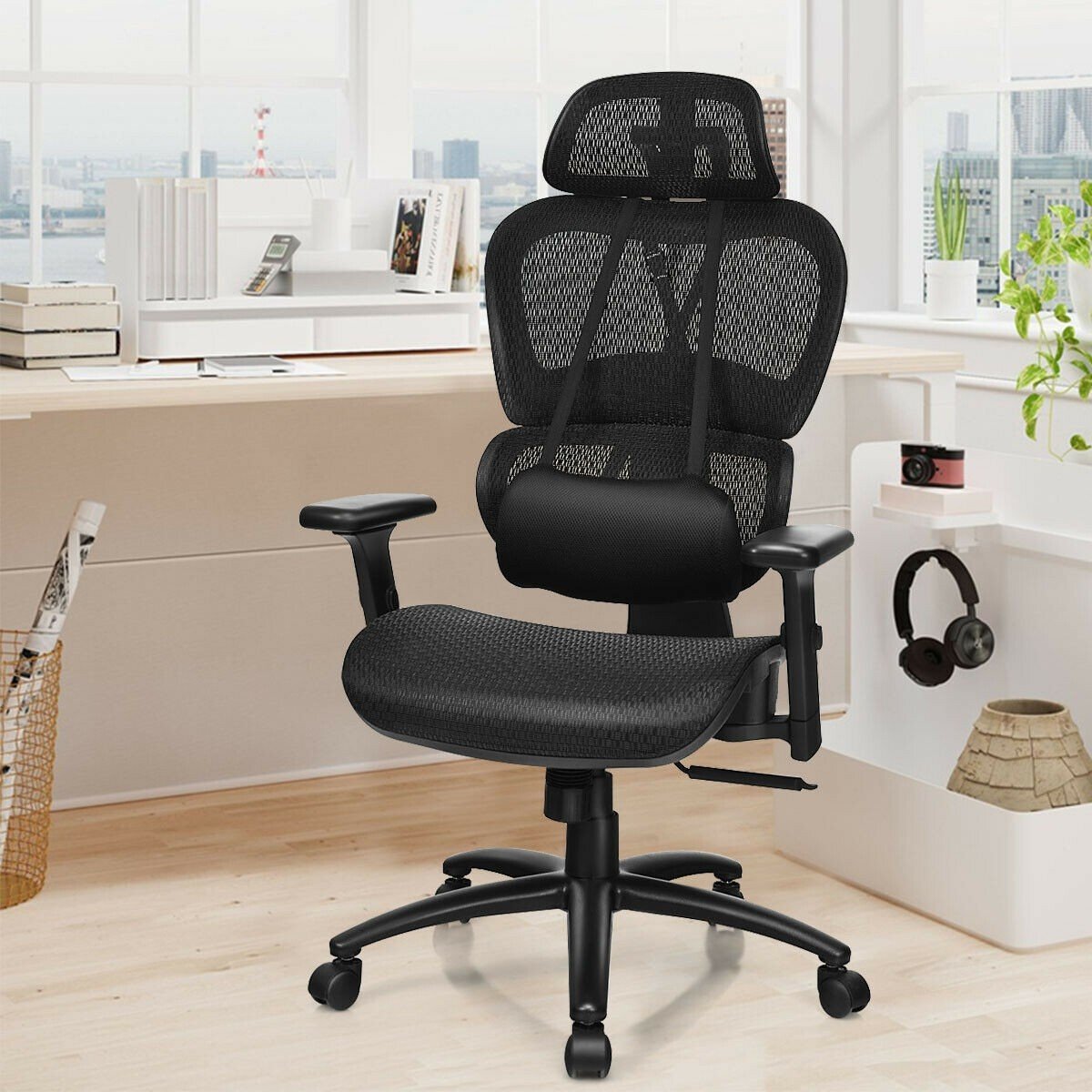 Gaming Chair - Mesh Office Chair Recliner Adjustable Headrest
